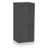 Doubleton 2-Shelf Bookcase, Charcoal Black (pre-order ships 7/31)