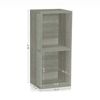 Doubleton 2-Shelf Bookcase, London Grey (pre-order ships 7/31)