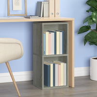 Doubleton 2-Shelf Bookcase, London Grey