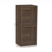 Doubleton 2-Shelf Bookcase, Royal Walnut (pre-order ships 8/31)