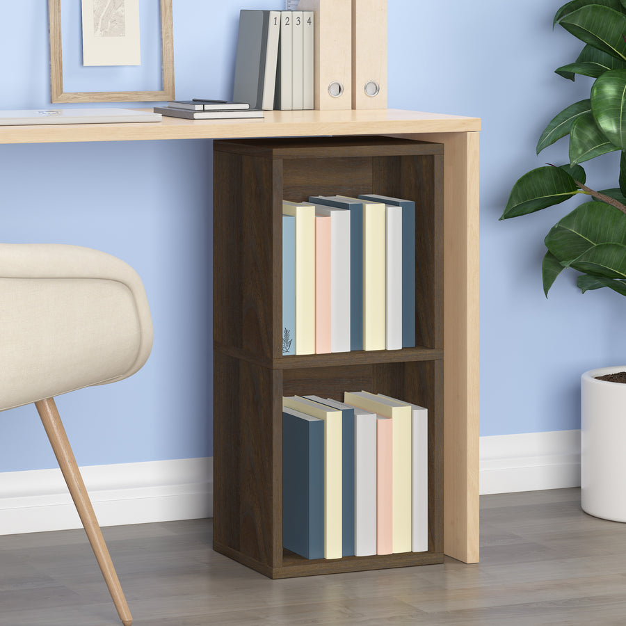 Doubleton 2-Shelf Bookcase, Royal Walnut (pre-order ships 8/31)