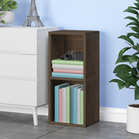 Doubleton 2-Shelf Bookcase, Royal Walnut