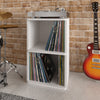 Vinyl Record Cube 2 Shelf, White (pre-order ships 8/31)