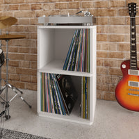 Vinyl Record Cube 2 Shelf, White (pre-order ships 8/31)