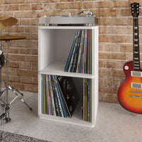 Vinyl Record Cube 2 Shelf, White
