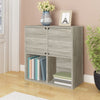 Modular Bookcase with Doors, Aspen Grey