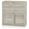 Modular Bookcase with Doors, Aspen Grey (pre-order ships 7/31)
