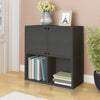 Modular Bookcase with Doors, Charcoal Black (pre-order ships 7/31)