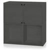Modular Bookcase with Doors, Charcoal Black (pre-order ships 7/31)