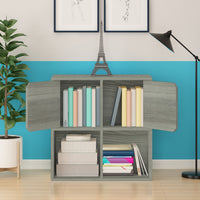 Modular Bookcase with Doors, London Grey