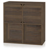 Modular Bookcase with Doors, Royal Walnut (5 units left!)