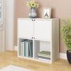 Modular Bookcase with Doors, White