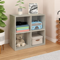 Quartet 4-Cubby Bookcase, Aspen Grey