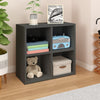 Quartet 4-Cubby Bookcase, Charcoal Black