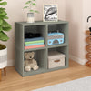 Quartet 4-Cubby Bookcase, London Grey