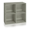Quartet 4-Cubby Bookcase, London Grey (pre-order ships 7/31)
