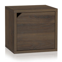 Stack Cube with Door, Royal Walnut (pre-order ships 8/31)