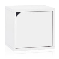 Stack Cube with Door, White