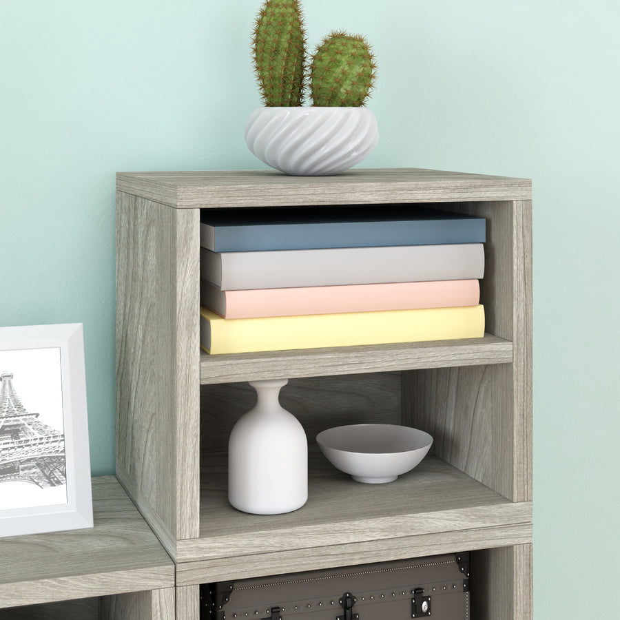 Stack Cube with Shelf, Aspen Grey (pre-order ships 8/31)