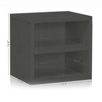 Stack Cube with Shelf, Charcoal Black (pre-order ships 8/31)