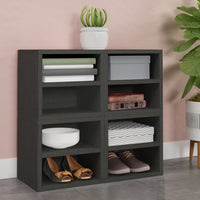 Stack Cube with Shelf, Charcoal Black