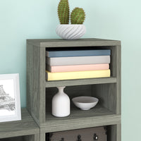 Stack Cube with Shelf, London Grey