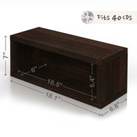 CD Rack Set of 2 - Espresso (pre-order ships 12/9)