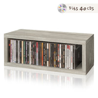 Memphis Stackable CD Rack, Aspen Grey (pre-order ships 8/31)