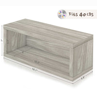 Memphis Stackable CD Rack, Aspen Grey (pre-order ships 8/31)