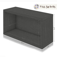 Austin Stackable DVD Rack, Charcoal Black (pre-order ships 8/31)