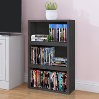 Austin Stackable DVD Rack, Charcoal Black (pre-order ships 8/31)
