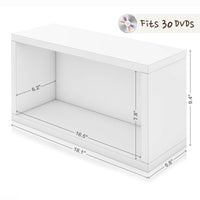 Austin Stackable DVD Rack, White (pre-order ships 8/31)