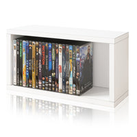 Austin Stackable DVD Rack, White (pre-order ships 8/31)