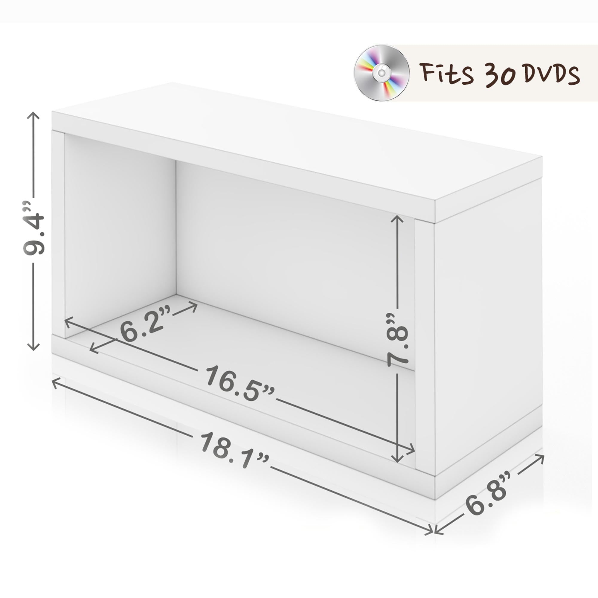 Eco-Friendly Stackable DVD Rack Made Sustainably by Way Basics