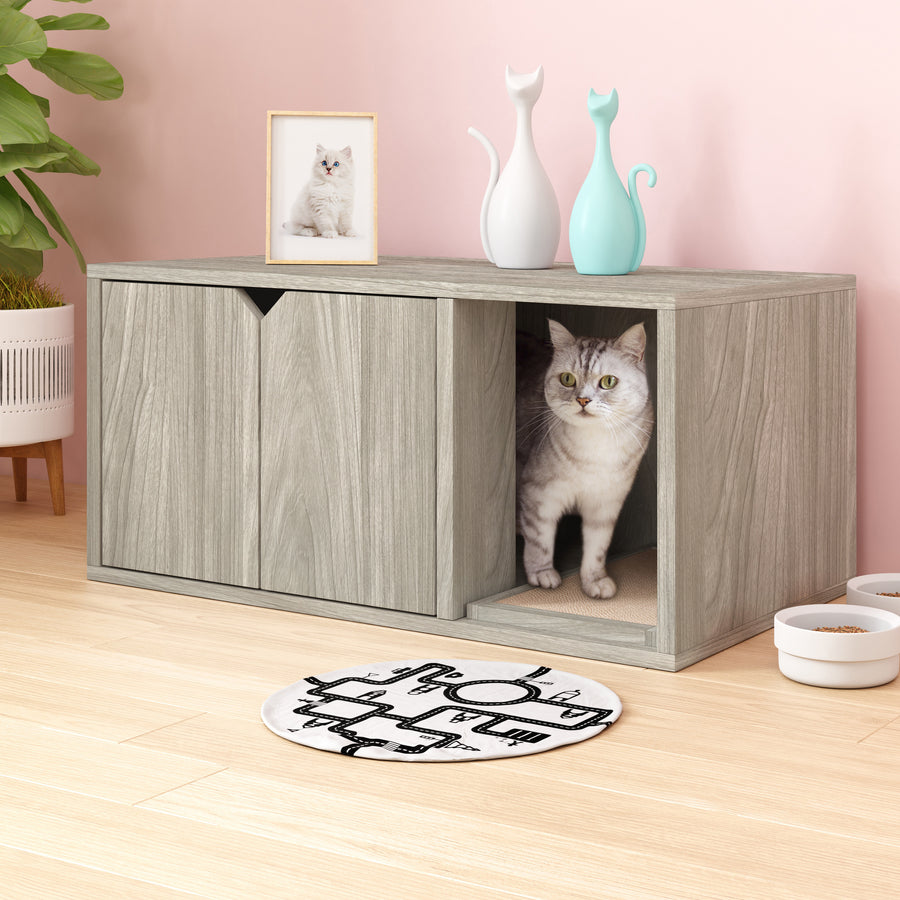Katville Litter Box Enclosure, Aspen Grey (New Color) (pre-order ships 8/31)