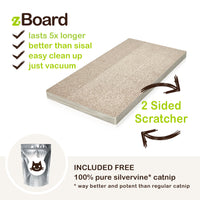 Katland Simple Cat Scratcher with Free Silvervine Catnip, Aspen Grey (Refill for incline scratcher & litter box)