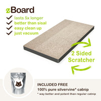 Katland Simple Cat Scratcher with Free Silvervine Catnip, Charcoal Black (Refill for incline scratcher & litter box)