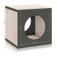 Katsquare Cube Scratching Post, Charcoal Black (pre-order ships 7/31)