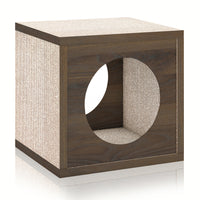 Katsquare Cube Scratching Post, Royal Walnut (pre-order ships 8/31)
