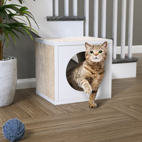 Katsquare Cube Scratching Post, White