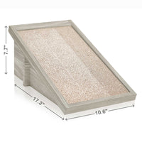 Katzone Scratching Ramp with Free Silvervine Catnip, Aspen Grey