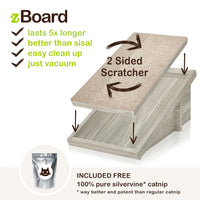 Katzone Scratching Ramp with Free Silvervine Catnip, Aspen Grey (pre-order ships 8/31)