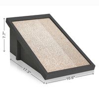 Katzone Scratching Ramp with Free Silvervine Catnip, Charcoal Black (pre-order ships 8/31)
