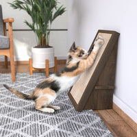 Katzone Scratching Ramp with Free Silvervine Catnip, Royal Walnut