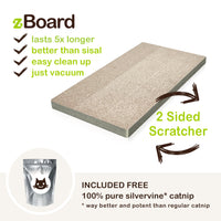 Katland Simple Cat Scratcher with Free Silvervine Catnip, London Grey (Refill for incline scratcher & litter box)