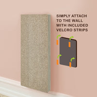 Katwall Wall Scratching Post with Free Silvervine Catnip, Aspen Grey