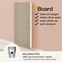 Premium Wall Cat Scratcher 2 Pack with Free Silvervine Catnip, White (pre-order ships 12/30)