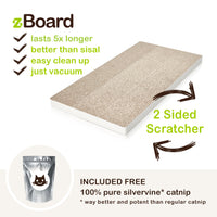 Katland Simple Cat Scratcher with Free Silvervine Catnip, White (Refill for incline scratcher & litter box) (pre-order ships 7/31)