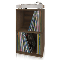 Marley 2-Shelf Vinyl Record Storage, Royal Walnut (pre-order ships 8/31)
