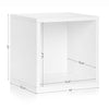 Dylan Single Cube Vinyl Record Storage, White (New Color)